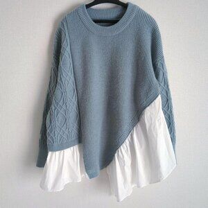 Anan Layered-look Asymmetrical Knit Sweater